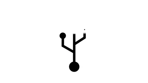 USB icon in and out animation Stockbeeldmateriaal 85143891