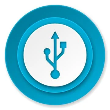 Usb icon, flash memory sign. Stock Illustration