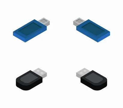 Usb icon illustrated in vector on white background Stock Illustration