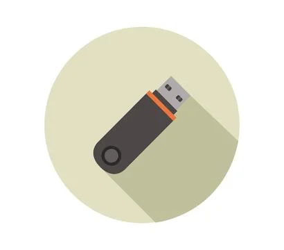 Usb icon illustrated in vector on white background Stock Illustration