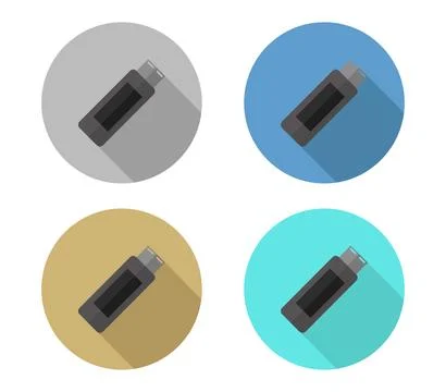 Usb icon illustrated in vector on white background Stock Illustration