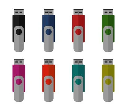 Usb icon illustrated in vector on white background Stock Illustration