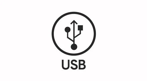 USB Icon or Sign. Stock Illustration