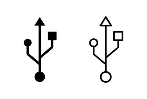 Usb icon set. Flash disk icon vector Stock Illustration