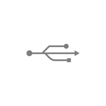 Usb icon Simple web black icon, can be used as web element icon Stock Illustration