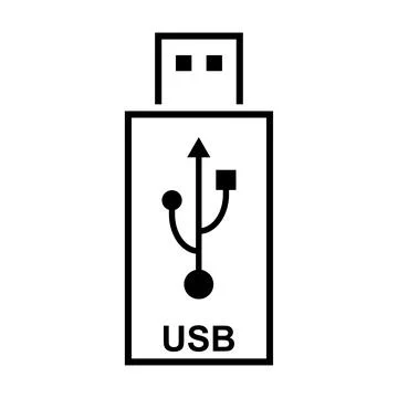 USB icon technology, connect device sign, electronic portable symbol ,vecto.. Stock Illustration