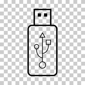 USB icon technology, connect device sign, electronic portable symbol ,vector Stock Illustration