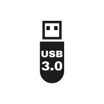 The usb icon. Transfer and connection, data symbol. UI. Web. Logo. Sign. Flat 스톡 일러스트