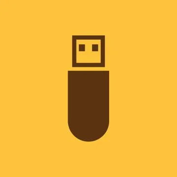 The usb icon. Transfer and connection, data, usb symbol. UI. Web. Logo. Sign Stock Illustration