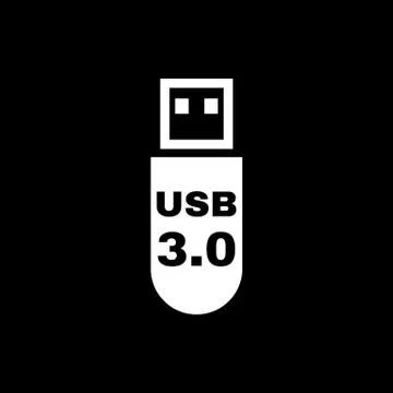 The usb icon. Transfer and connection, data, usb symbol. UI. Web. Logo. Sign 免费库存插图
