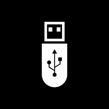The usb icon. Transfer and connection, data, usb symbol. UI. Web. Logo. Sign 무료 스톡 일러스트