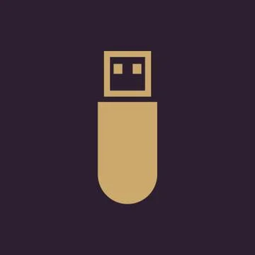 The usb icon. Transfer and connection, data, usb symbol. UI. Web. Logo. Sign イラスト素材