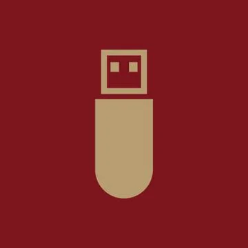 The usb icon. Transfer and connection, data, usb symbol. UI. Web. Logo. Sign Stock Illustration