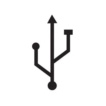 USB icon in trendy flat design. Stock Illustration