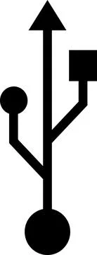 USB icon, USB Symbol, Flash disk icon, USB port sign, flash drive symbol Stock Illustration
