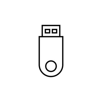 Usb icon vector. Flash disk icon vector Stock Illustration