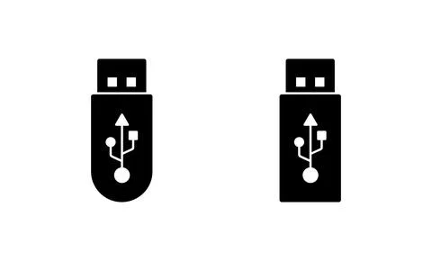Usb icon vector. Flash disk sign and symbol. flash drive sign. Stock Illustration