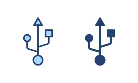 Usb icon vector. Flash disk sign and symbol. flash drive sign. Stock Illustration