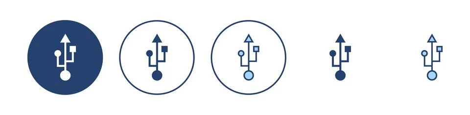 Usb icon vector. Flash disk sign and symbol. flash drive sign. Stock Illustration