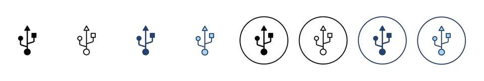 Usb icon vector. Flash disk sign and symbol. flash drive sign. Stock Illustration