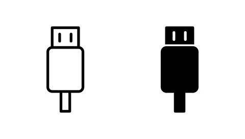 Usb icon vector. Flash disk sign and symbol. flash drive sign. Stock Illustration