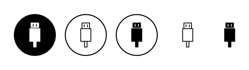 Usb icon vector. Flash disk sign and symbol. flash drive sign. Stock Illustration