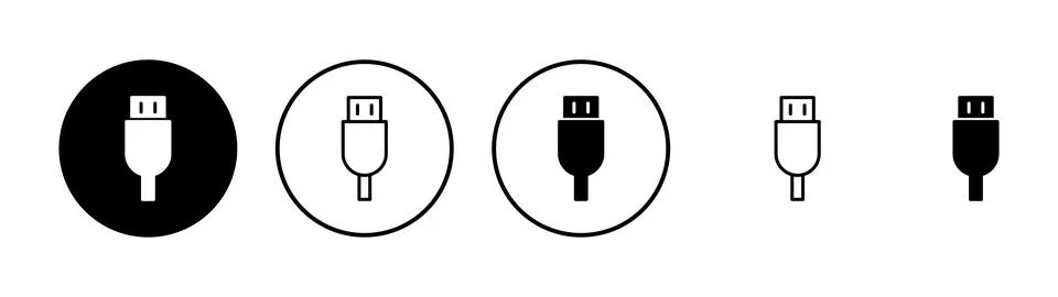 Usb icon vector. Flash disk sign and symbol. flash drive sign. Stock Illustration