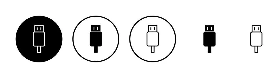 Usb icon vector. Flash disk sign and symbol. flash drive sign. Stock Illustration