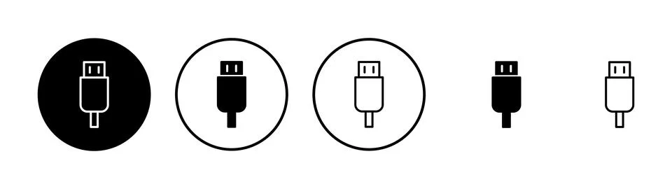 Usb icon vector. Flash disk sign and symbol. flash drive sign. Illustrazione stock