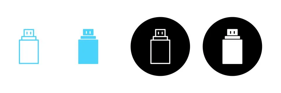 Usb icon vector. Flash disk sign and symbol. flash drive sign. Stockillustratie