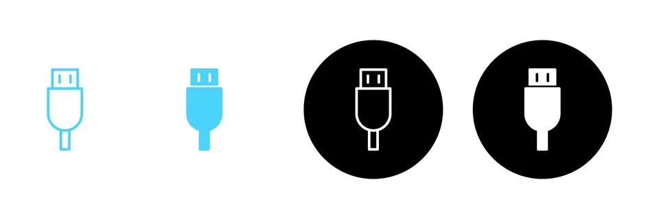 Usb icon vector. Flash disk sign and symbol. flash drive sign. Stock Illustration