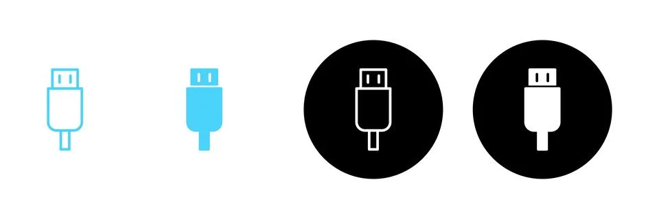 Usb icon vector. Flash disk sign and symbol. flash drive sign. Stock Illustration