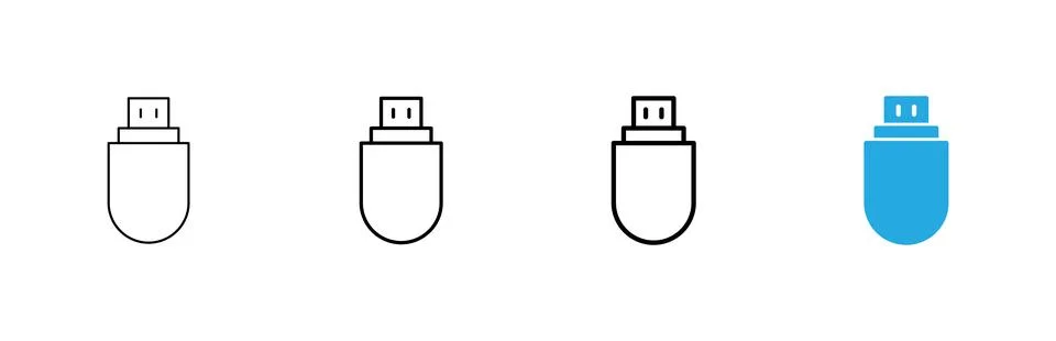 Usb icon vector. Flash disk sign and symbol. flash drive sign. Stock Illustration