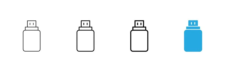 Usb icon vector. Flash disk sign and symbol. flash drive sign. Stock Illustration