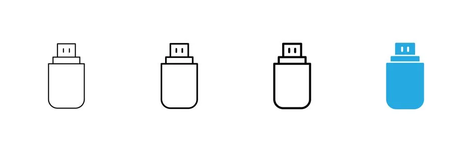 Usb icon vector. Flash disk sign and symbol. flash drive sign. Stock Illustration