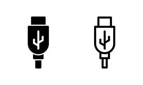 Usb icon vector. Flash disk icon. flash drive. usb charging Ilustración de archivo
