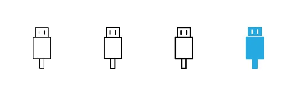 Usb icon vector. Flash disk sign and symbol. flash drive sign. Ilustración de archivo
