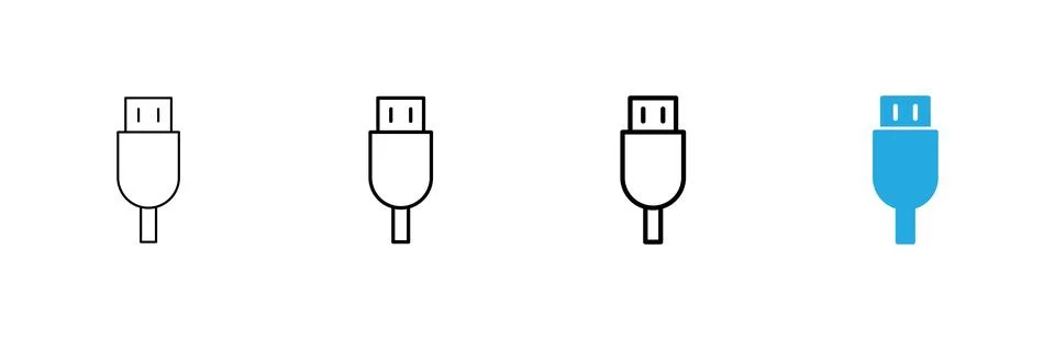 Usb icon vector. Flash disk sign and symbol. flash drive sign. Illustrazione stock