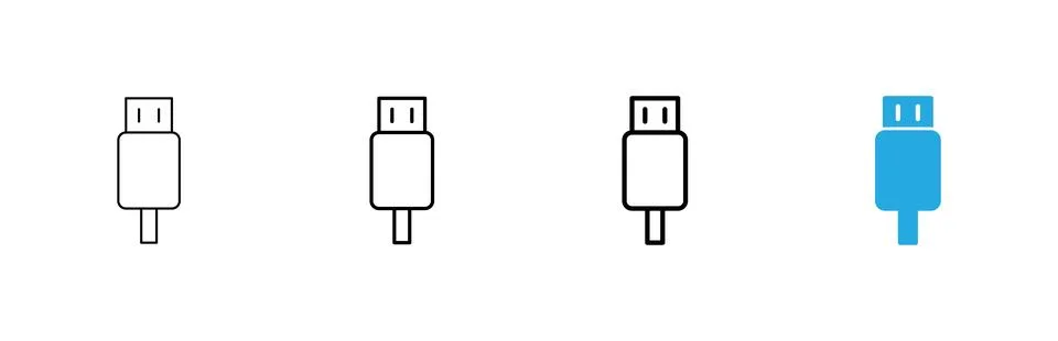 Usb icon vector. Flash disk sign and symbol. flash drive sign. Stock Illustration