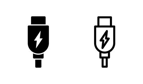 Usb icon vector. Flash disk icon. flash drive. usb charging Stock Illustration