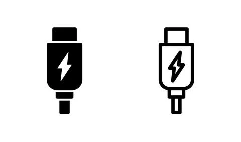 Usb icon vector. Flash disk icon. flash drive. usb charging Stock Illustration
