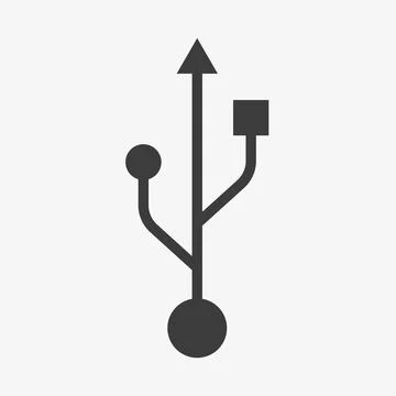 USB icon. Vector illustation on white background Stock Illustration