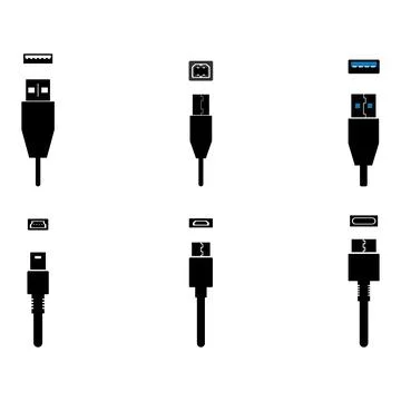 Usb icon vector Stock Illustration