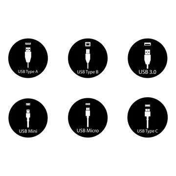 Usb icon vector Stock Illustration