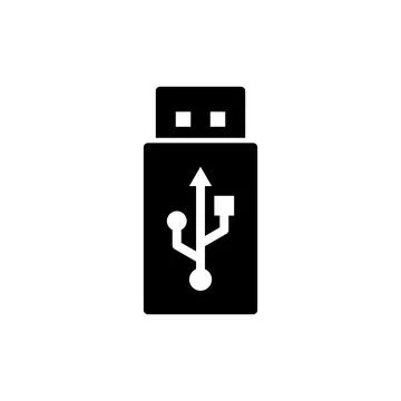 Usb icon vector illustration. Flash disk sign and symbol. flash drive sign. Stock Illustration