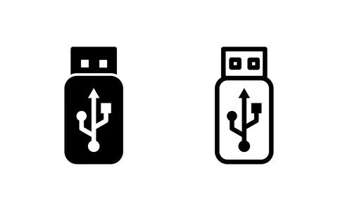 Usb icon vector illustration. Flash disk sign and symbol. flash drive sign. Stock Illustration
