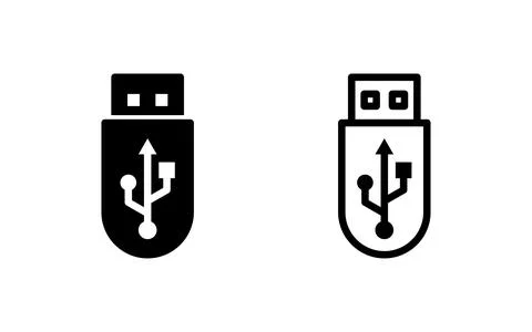Usb icon vector illustration. Flash disk sign and symbol. flash drive sign. Stock Illustration