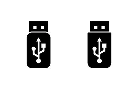 Usb icon vector illustration. Flash disk sign and symbol. flash drive sign. Stock Illustration