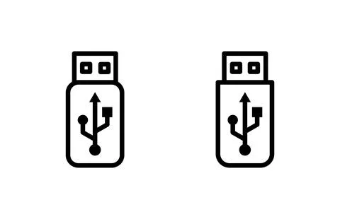 Usb icon vector illustration. Flash disk sign and symbol. flash drive sign. Stock Illustration