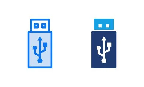 Usb icon vector illustration. Flash disk sign and symbol. flash drive sign. Stock Illustration